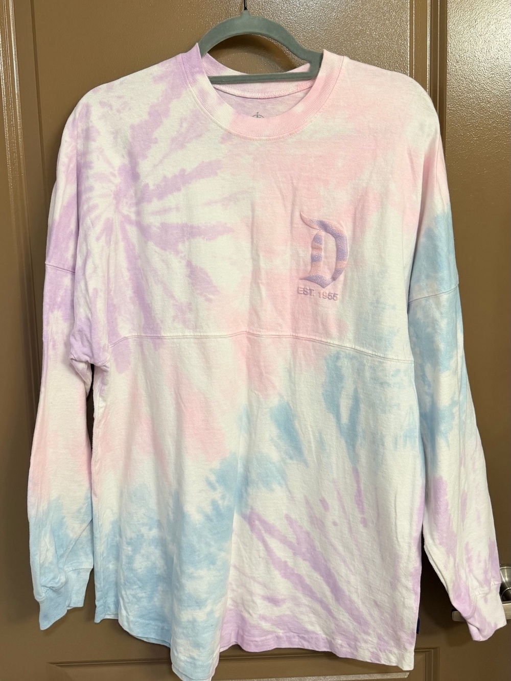 Disneyland Tie-Dye Jersey - Pastel Pink, Blue & Lavender Size M